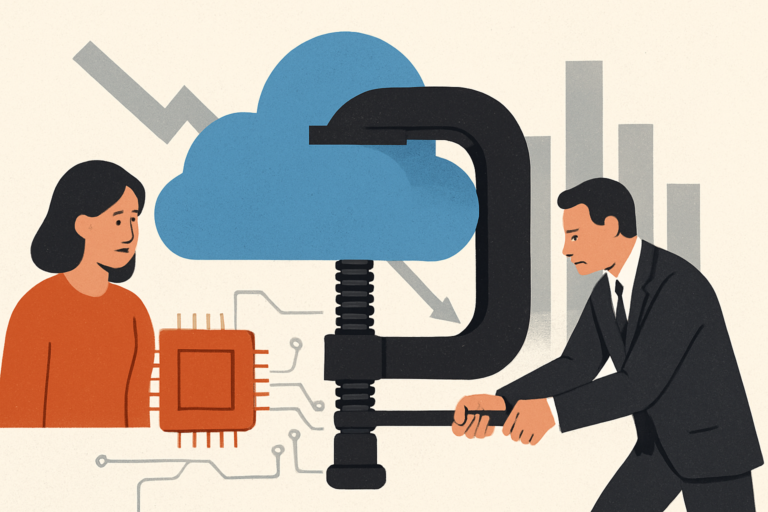 Spending slowdown is squeezing cloud providers, chipmakers and software firms